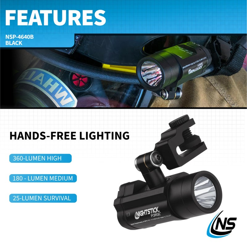 Nightstick NSP-4640B Forgeâ„¢ Helmet-Mounted Multi-Function Flashlight - Image 5
